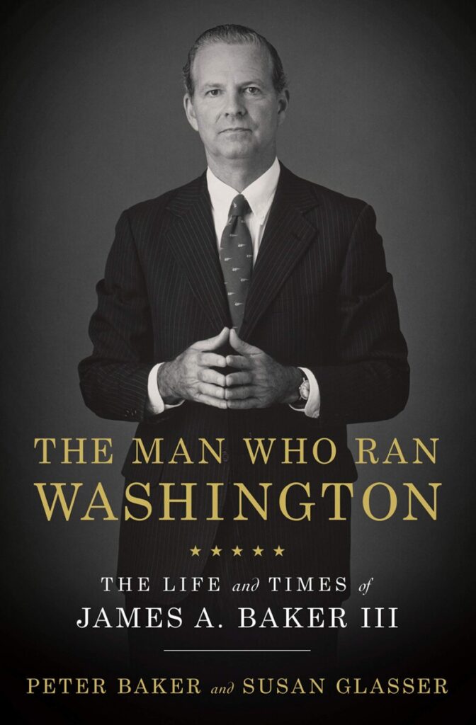 book cover for The Man Who Ran Washington by Peter Baker and Susan Glasser